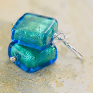 Blue Murano glass earrings