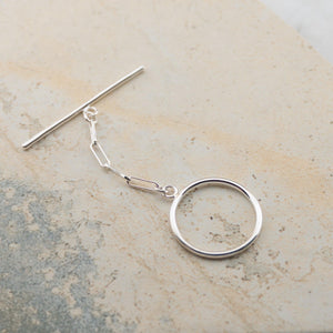 3 inches toggle clasp extender, LARGE 1 inch O ring, 2 inch T bar, necklace extension in sterling silver, PaperClip chain