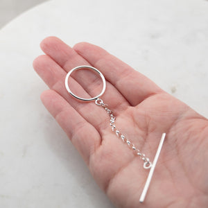 4 inches toggle clasp extender, LARGE 1 inch O ring, 2 inch T bar, necklace extension in sterling silver, Rolo chain