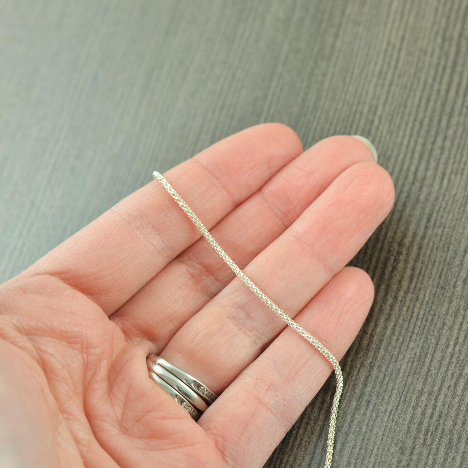 925 Sterling Silver Chain necklace, 1.8mm Italian made finished chain, 16 inch, 18 inch, OR 20 inch
