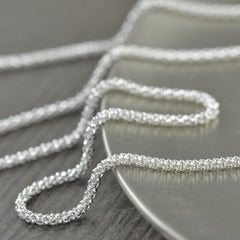 925 Sterling Silver Chain necklace, 1.8mm Italian made finished