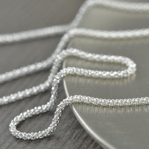 925 Sterling Silver Chain necklace, 1.8mm Italian made finished chain, 16 inch, 18 inch, OR 20 inch