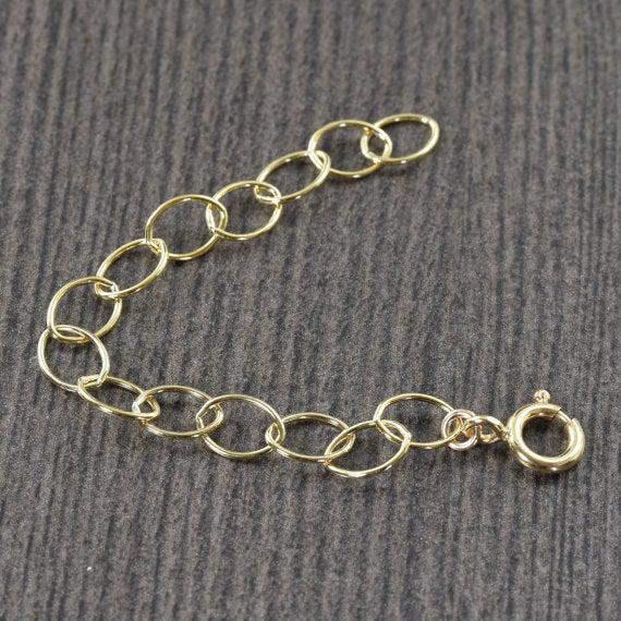 Gold filled Lever clasp adjustable necklace extender