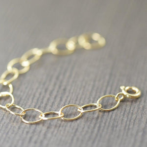 Gold filled Lever clasp adjustable necklace extender