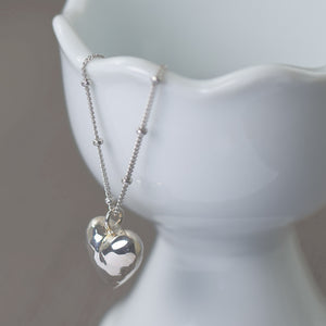 I Love You, Sterling Silver heart necklace