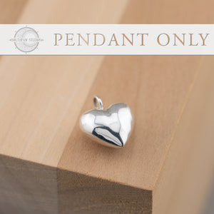I Love You, Sterling Silver heart necklace on satellite chain