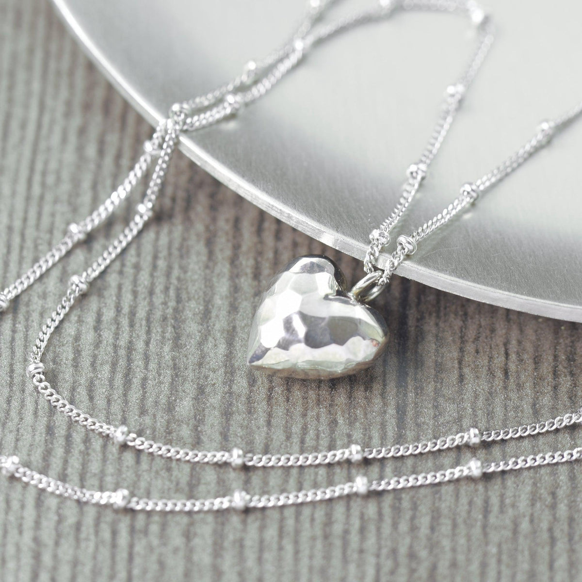 I Love You, Sterling Silver heart necklace
