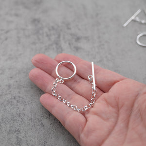 Large Sterling silver toggle clasp extender necklace extension 2, 3, 4, & 5 inch options