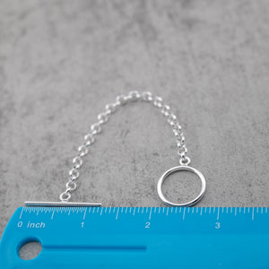 Large Sterling silver toggle clasp extender necklace extension 2, 3, 4, & 5 inch options