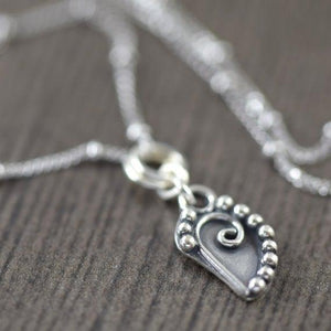 Leaf pendant on sterling silver satellite chain, bali inspired botanical gardening jewelry gift