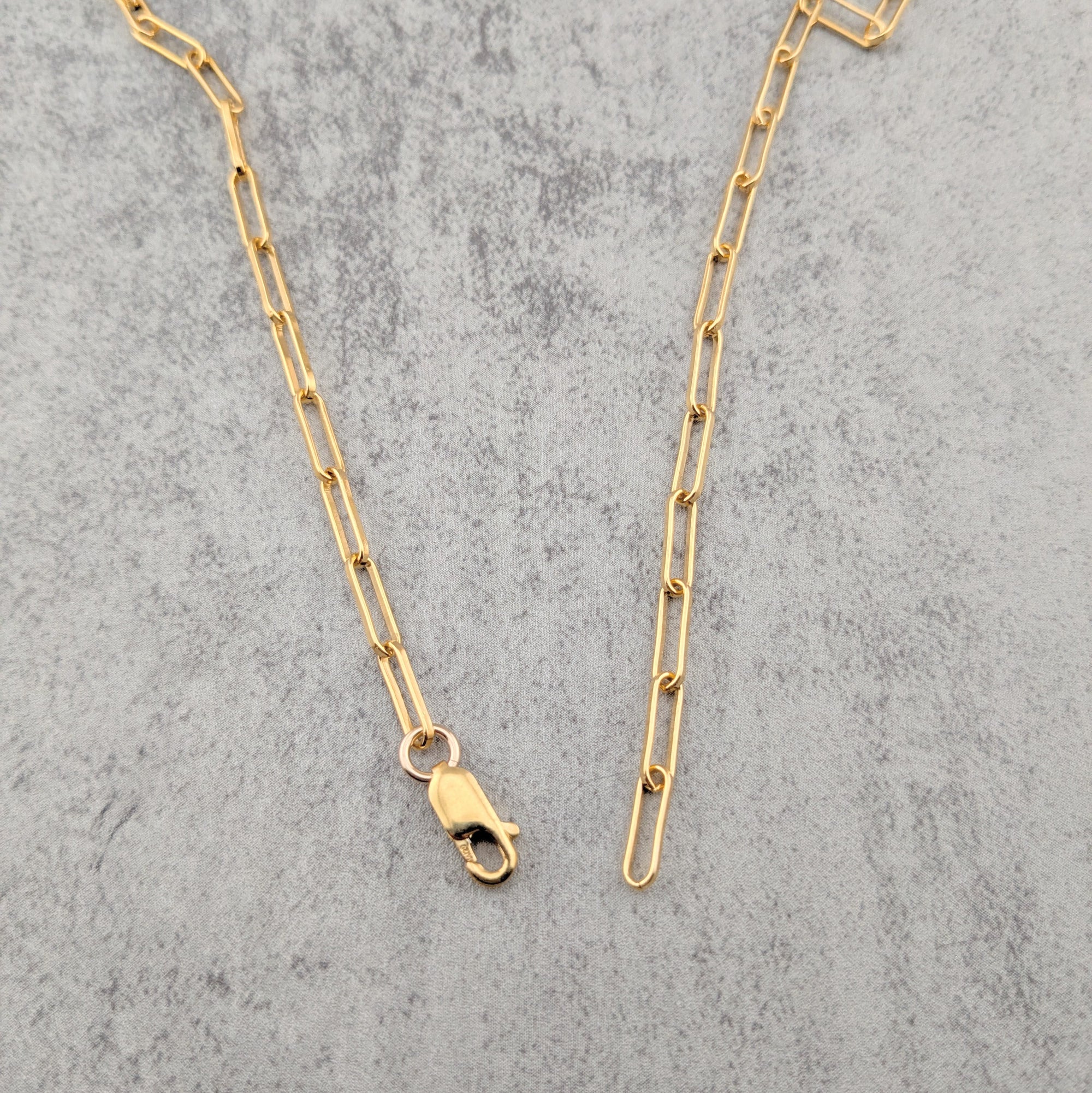 PaperClip chain link necklace or bracelet, 7-30 inches, Gold filled OR Sterling Silver