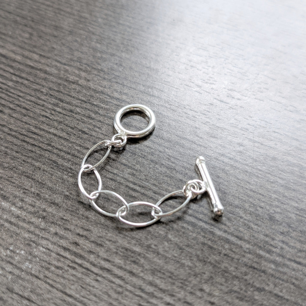 Small Sterling silver necklace extensions for toggle clasp 2 inches