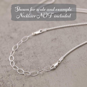 Sterling silver necklace or bracelet chain lever clasp extender 2-5 inch adjustable chain. Pick 1.