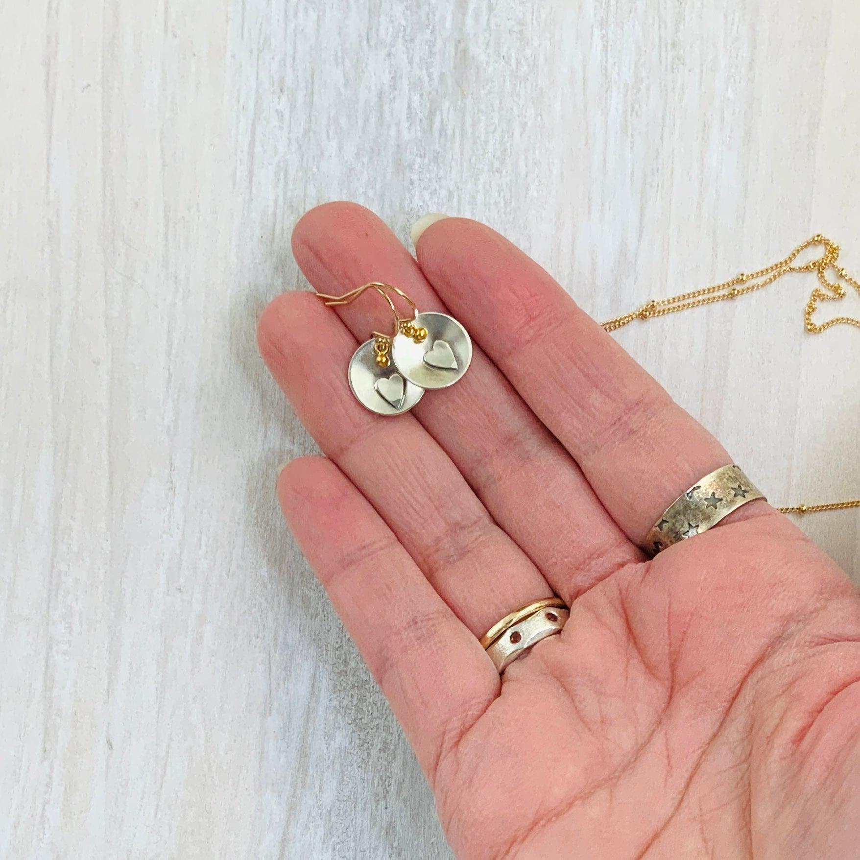 Gold filled Heart earrings
