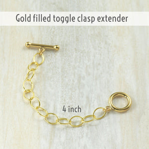 Gold filled Toggle clasp extender necklace extension 2 inch, 3 inch, 4 inch