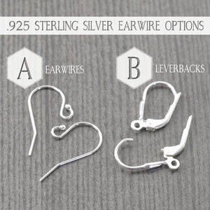 Leaf earrings in sterling silver