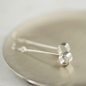 Long sterling silver dangle earrings