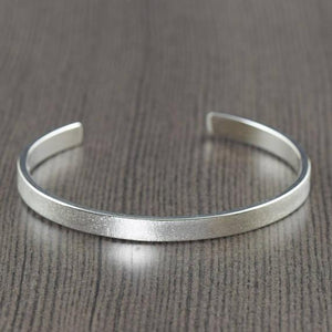 Ready To ship, Unisex Sterling men or women silver cuff bracelet satin finish bracelet, Size Small