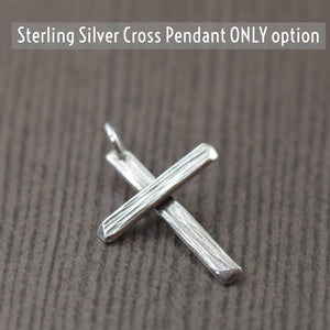 Sterling Silver Cross necklace, unisex jewelry
