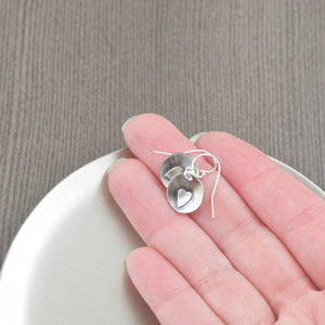 Sterling silver heart earrings set